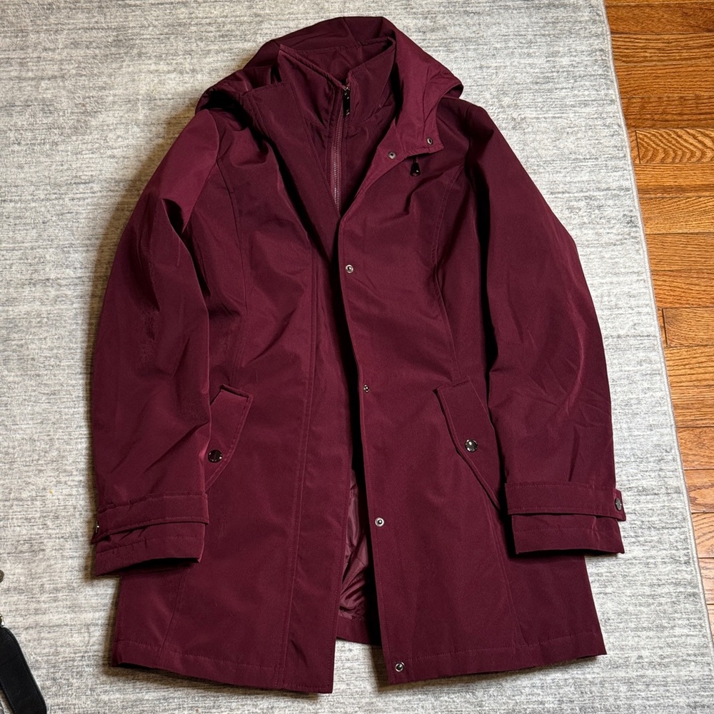 HFX women’s burgundy coat size small